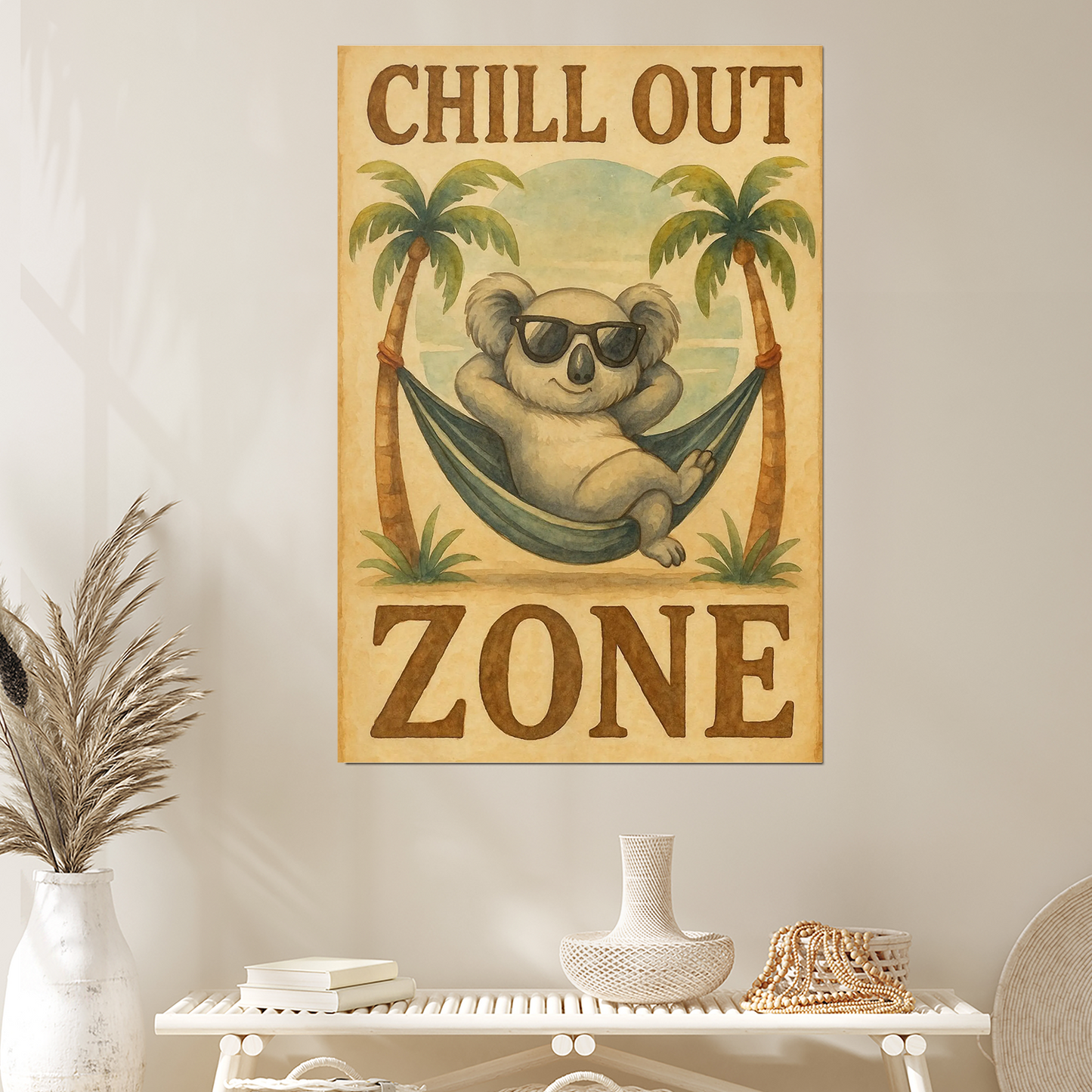 Chill Out Zone, Funny Bar Sign, Warning Poster, Man Cave Decor, Pub Wall Art, Humor Print, Joke Sign