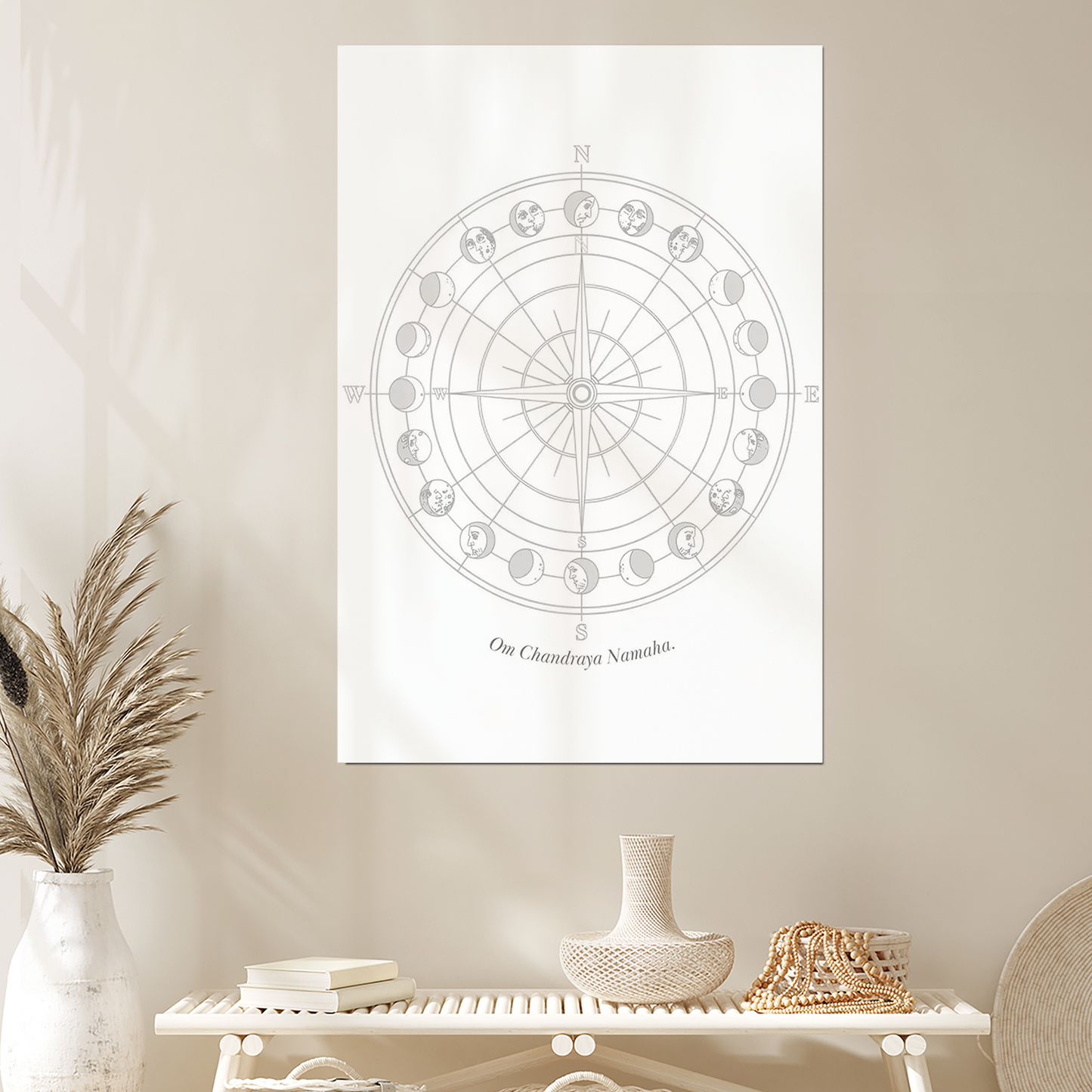 Om Chandraya Lunar Compass | Scientific Moon Phase Map for Internal Alignment