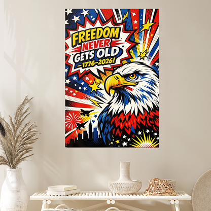 America 250 Wall Art, Patriotic Wall Decor, 4th of July Wall Art, Stars and Stripes Poster, 250th Anniversary America Print #1