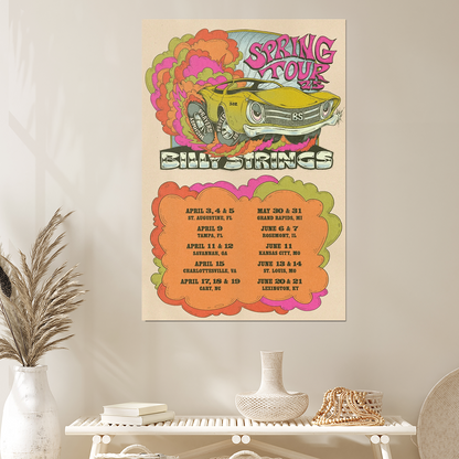 BILLY STRINGS Spring Tour 2025 Ltd Ed RARE Poster! Bluegrass Country Americana Size 24''x36''
