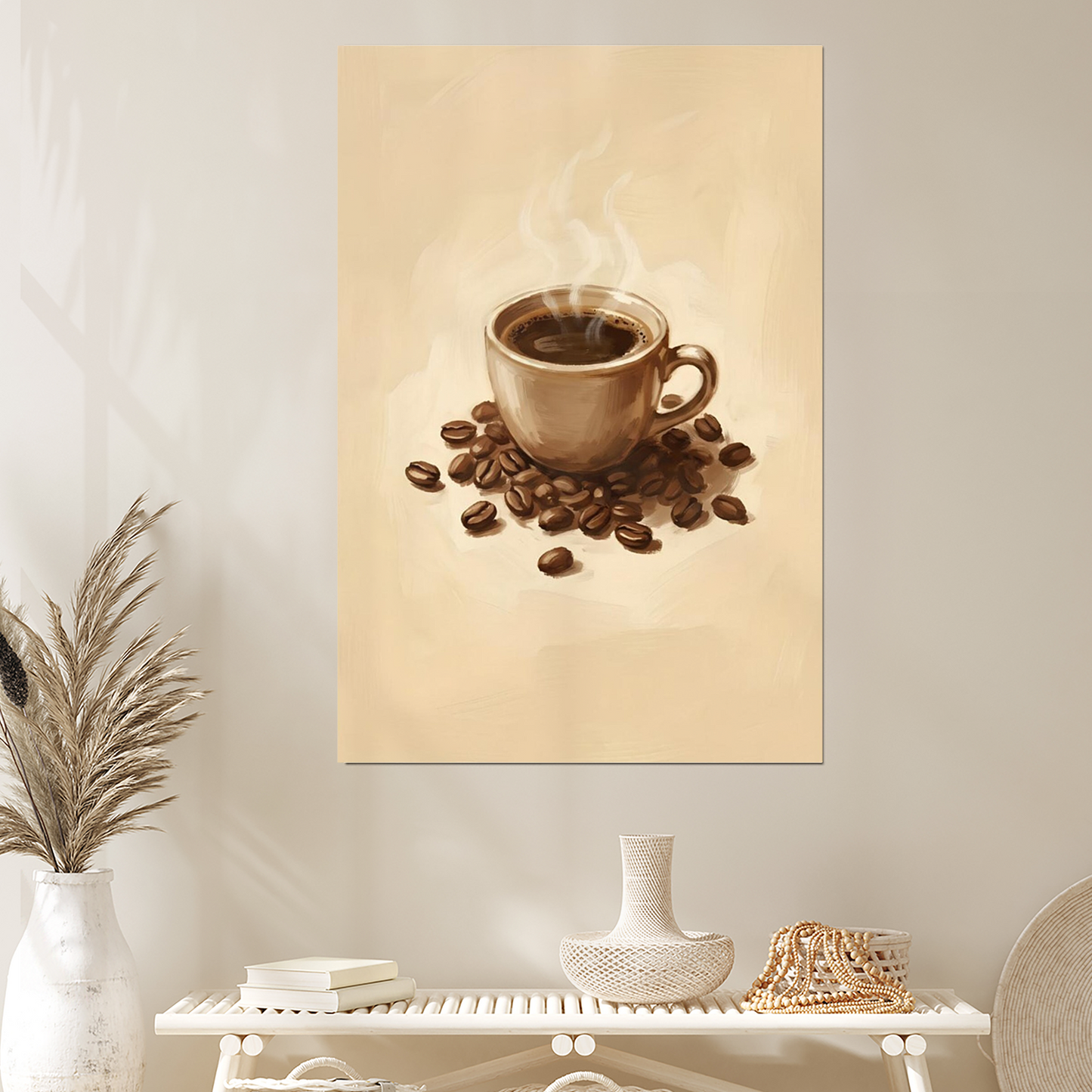 Coffee Beans Poster – Cafe Kitchen Wall Art Gift