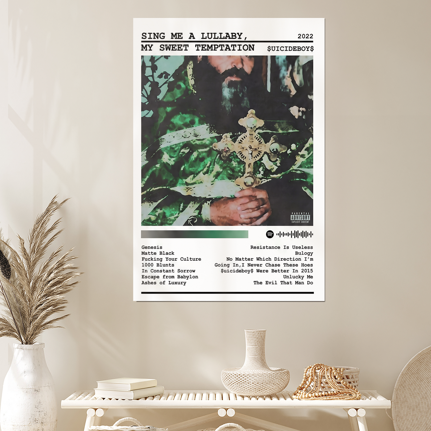 Suicide Boys Sing Me a Lullaby, My Sweet Temptation Album Music Poster Gift Album Cover Size 24''x36''