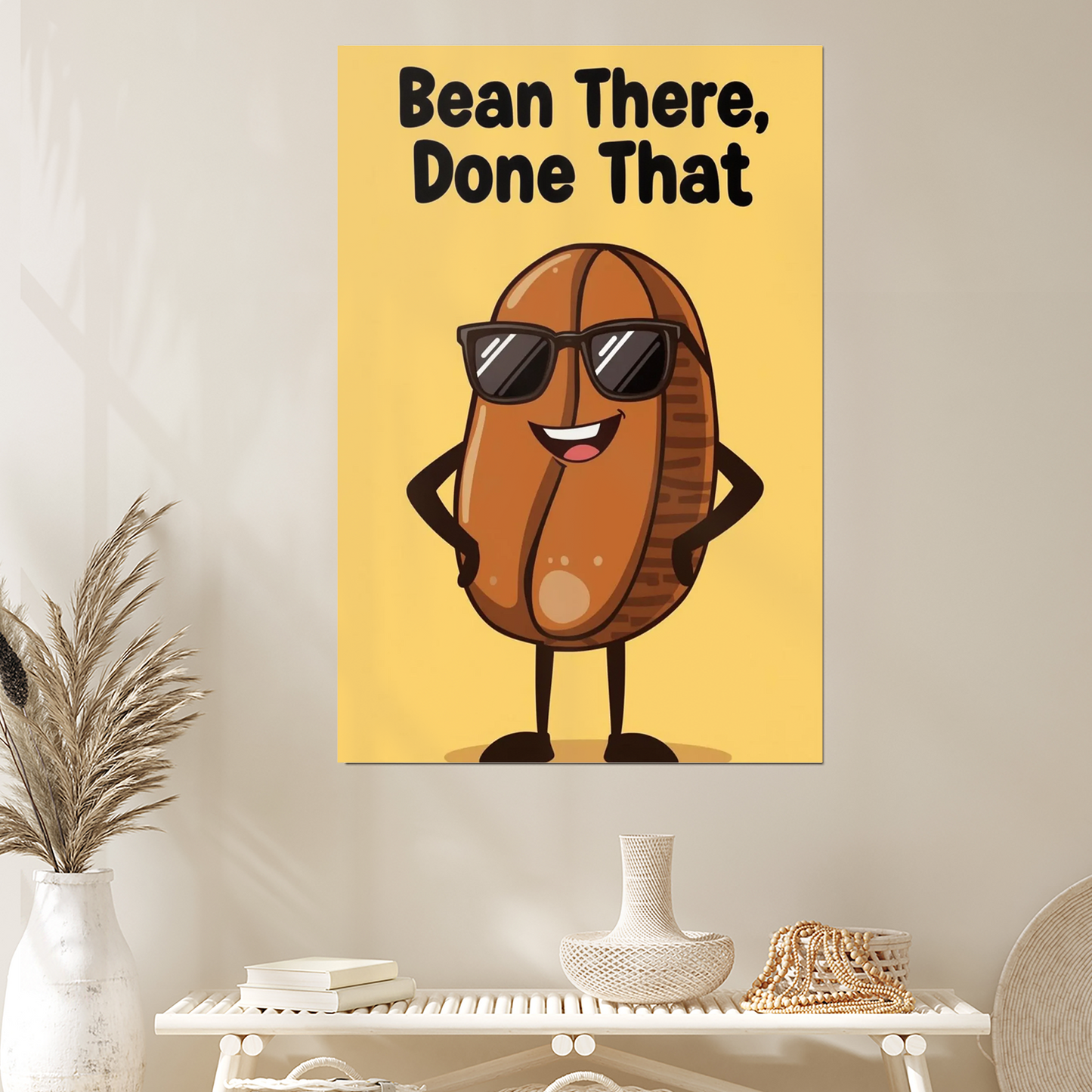 Bean There Done That/ Coffee Poster | Coffee Lover Gift | Kitchen Wall Art | Coffee Bean Print