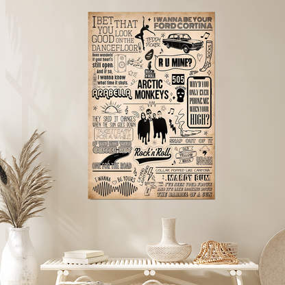 Music Poster- Arctic Monkeys Music Concert Souvenir Wall Art Poster Size 24''x36''