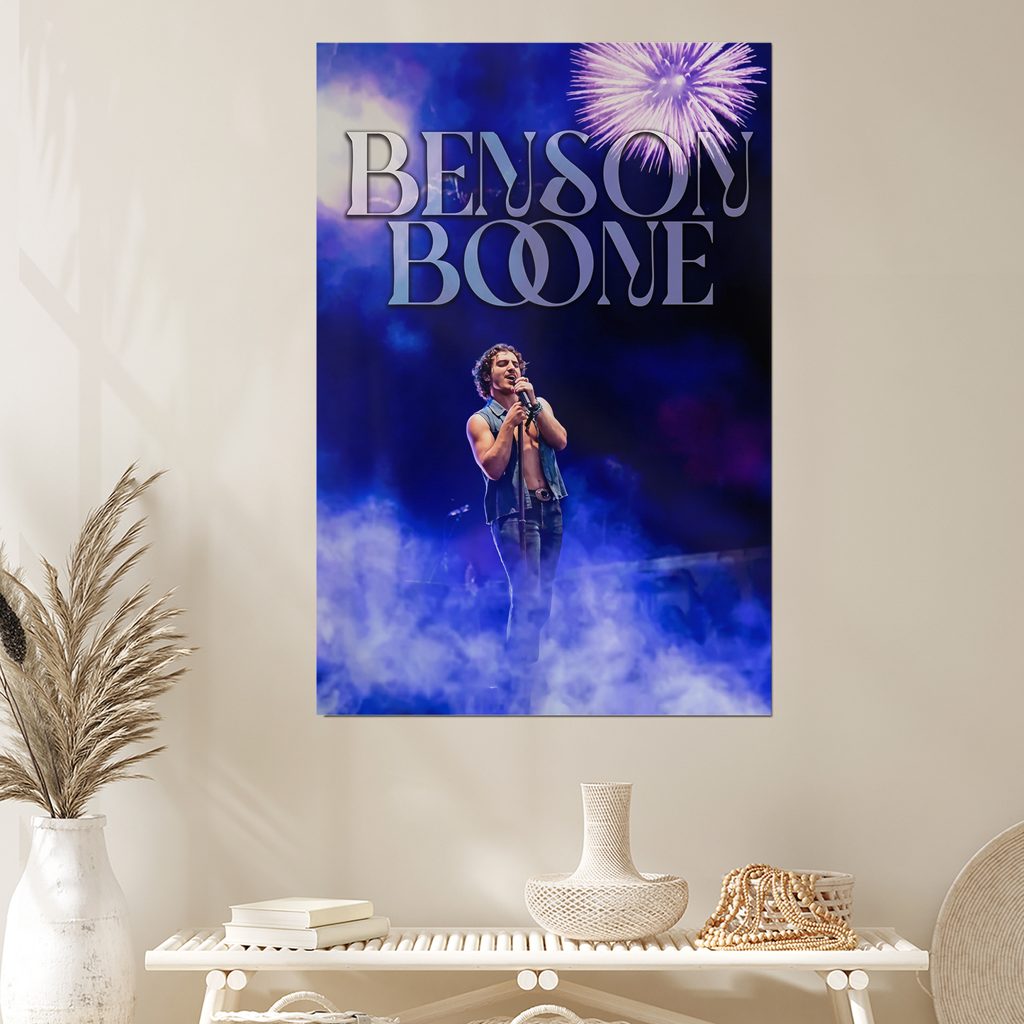 Benson Boone Concert Poster Midnight Mist Aesthetic Music Fan Wall, One Sheet Wall Size 24''x36''