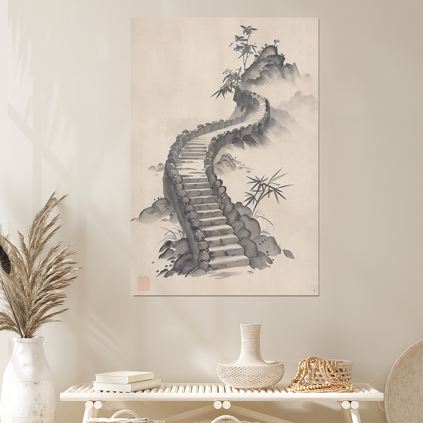 Vertical Landscape, Passage V Wall Art Print, Conceptual Digital Poster