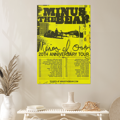 Minus the Bear's 20th Anniversary Tour Poster Size 24''x36''