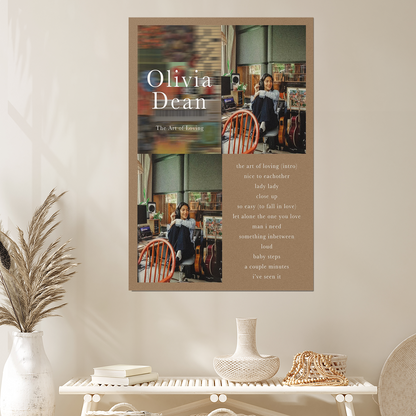 Music Poster- Oli.vi.a Dean Digital Wall Art Poster Size 24''x36''