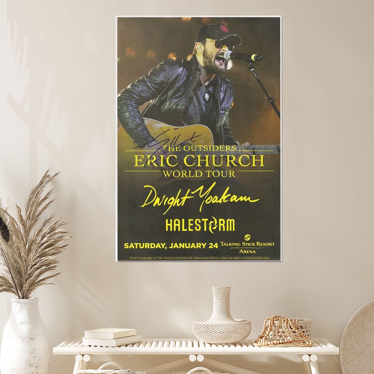 Eric Church signed, autographed concert poster Size 24''x36''