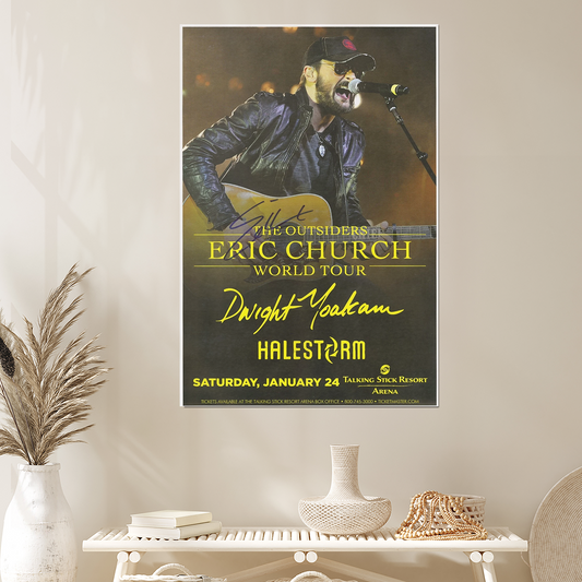 Eric Church signed, autographed concert poster Size 24''x36''