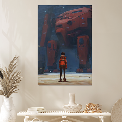 Giant Mech Wall Art - Sci Fi Robot Poster