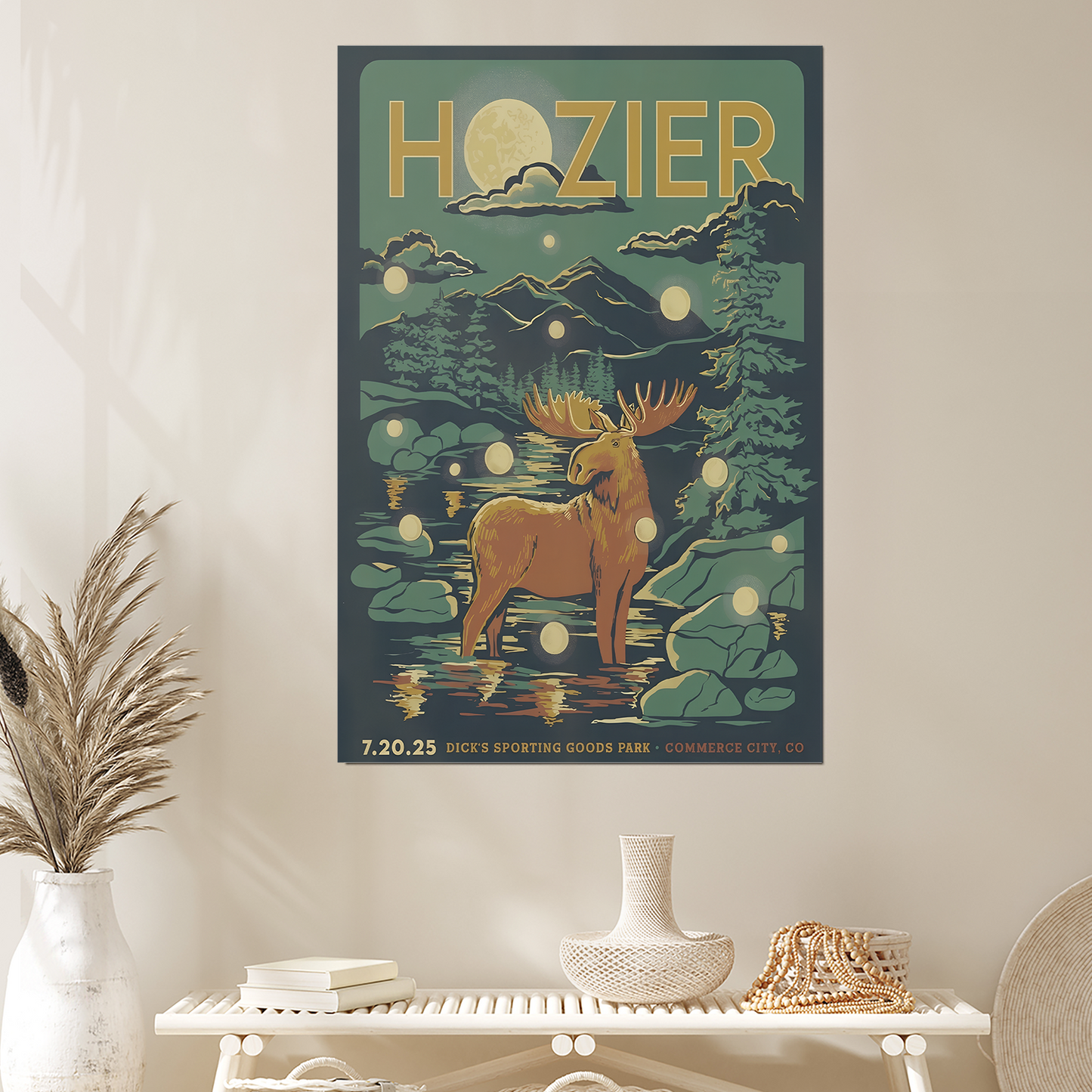 Music Poster Hozier Commerce City July 20 Show Poster Tour 2025 Size 24''x36''
