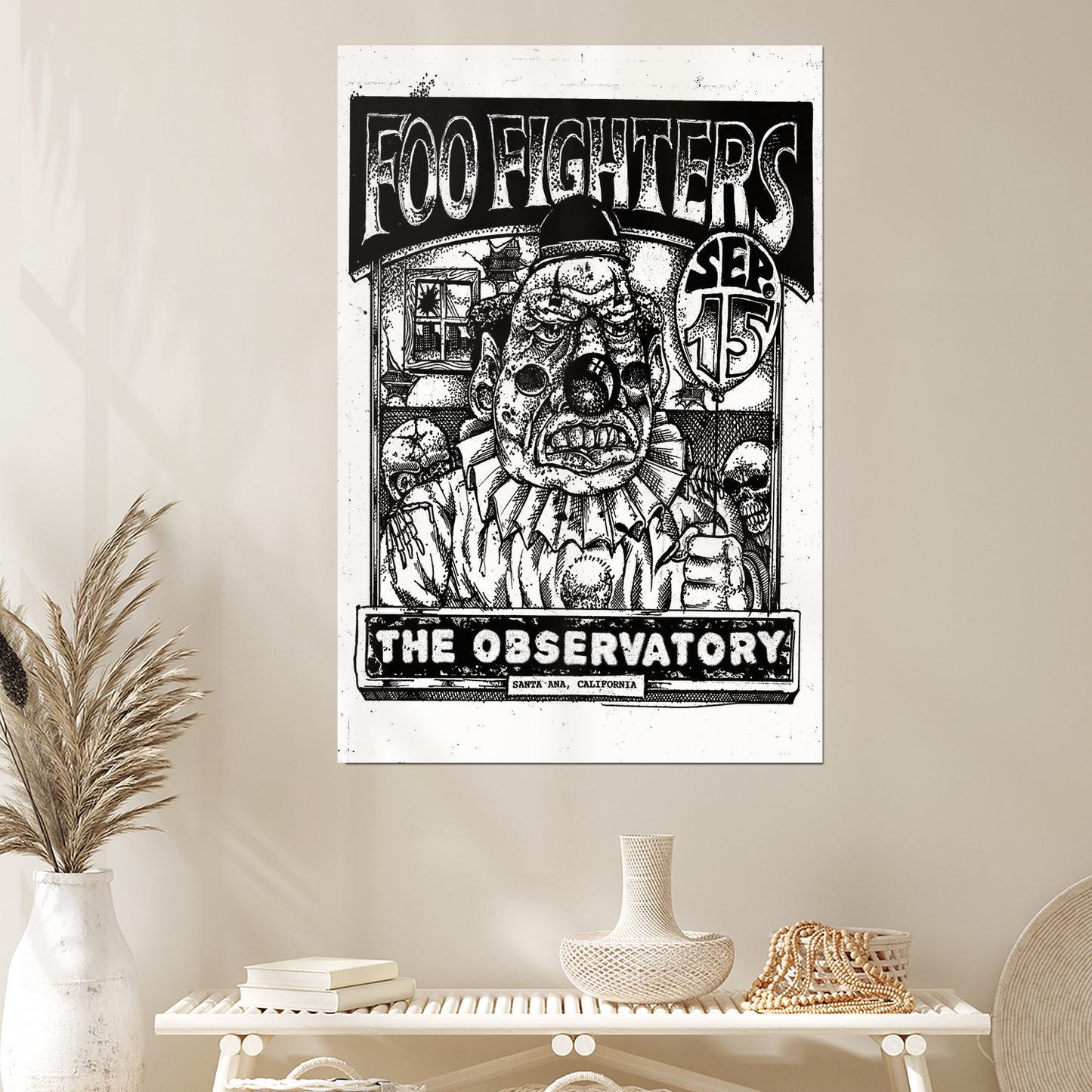 Music Poster Foo Fighters The Observatory Santa Ana, CA 92704 Size 24''x36''