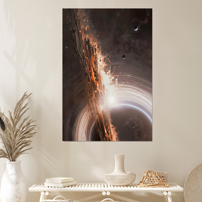 Supernova Wall Art, Cosmic Explosion Poster, Black Hole Event Horizon Art