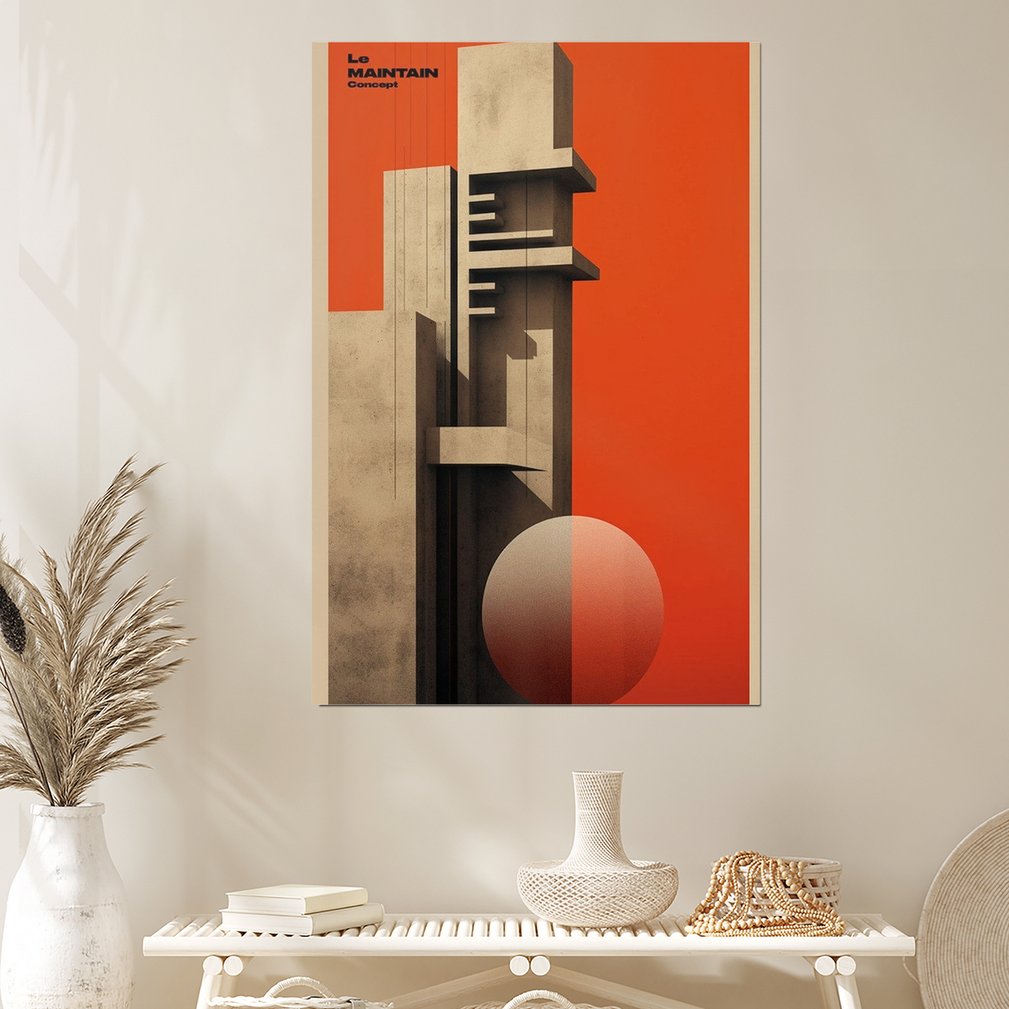 Le Maintain Concept - Brutalist French Vintage Architecture - Wall art