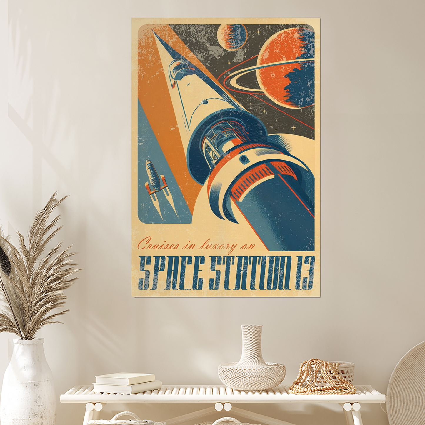 Retro Futuristic Sci-Fi Space Part 1 Wall Poster
