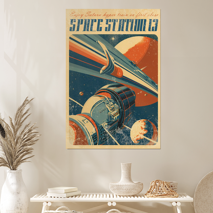 Retro Futuristic Sci-Fi Space Part 4 Wall Poster