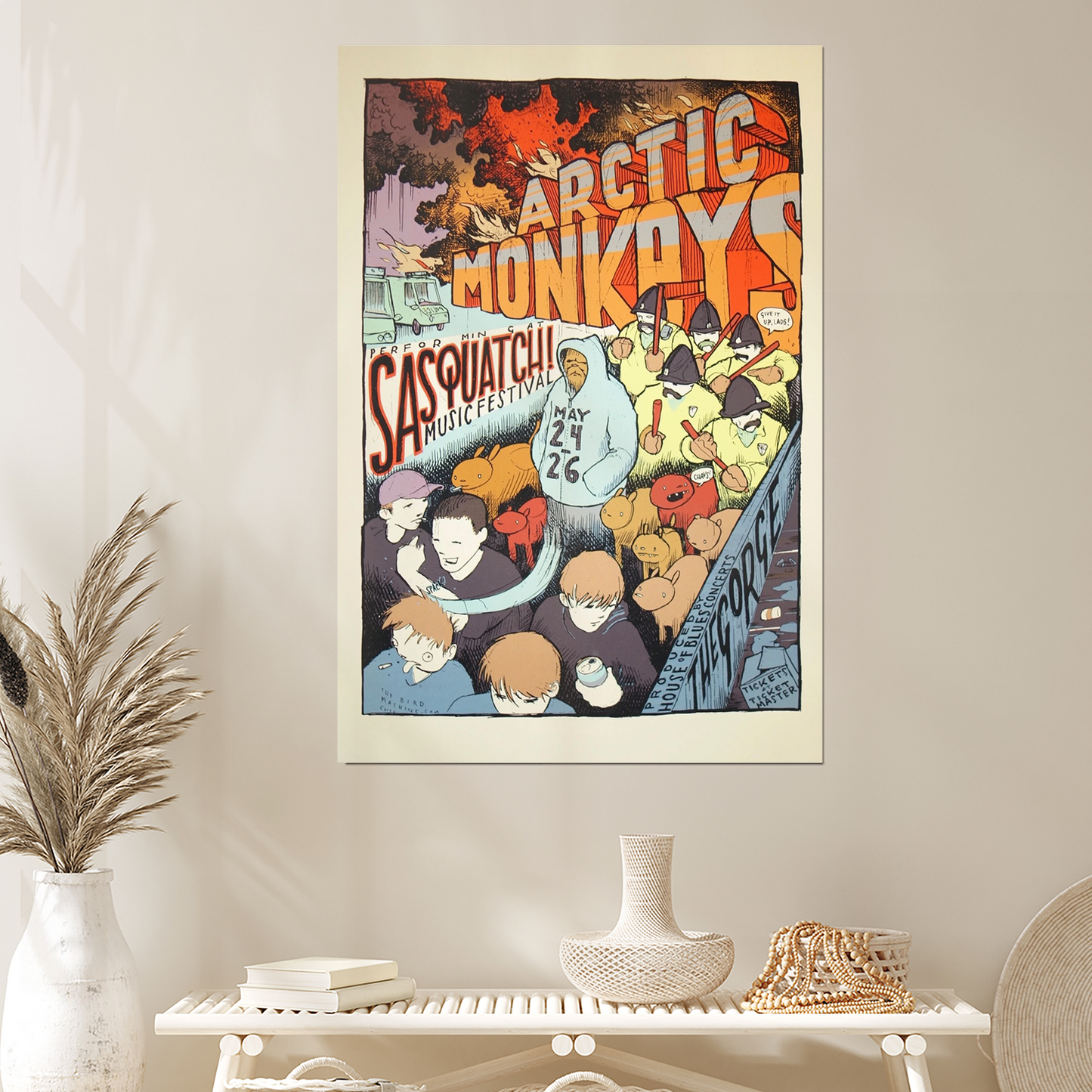 2006 Arctic Monkeys - Sasquatch! Gorge Silkscreen Concert Poster Size 24''x36''