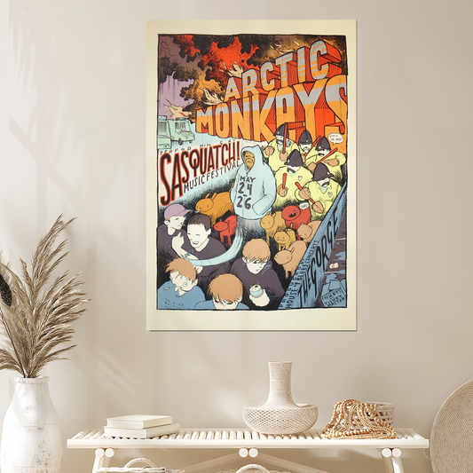 2006 Arctic Monkeys - Sasquatch! Gorge Silkscreen Concert Poster Size 24''x36''