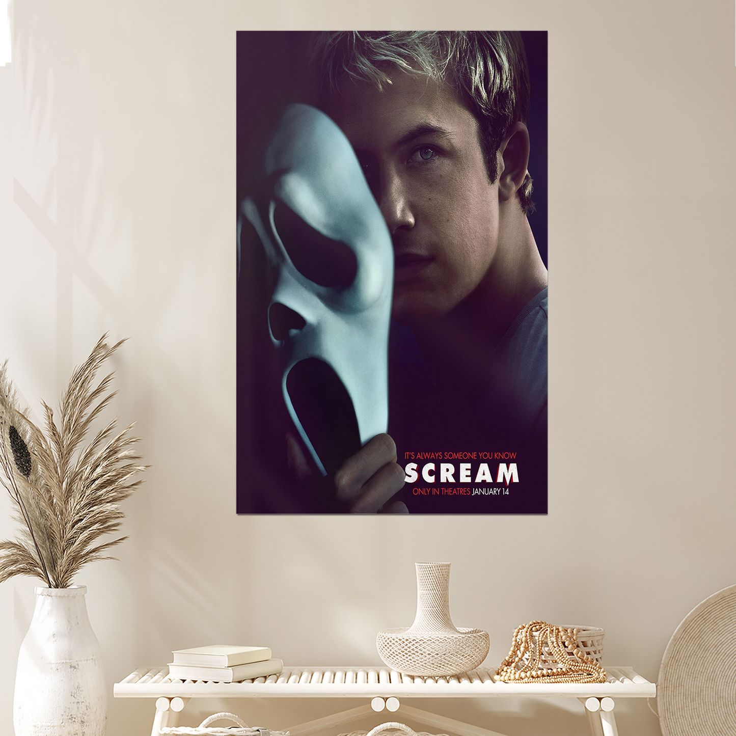 Movie Poster- Scream Movie Poster, One Sheet Wall Size 24''x36''