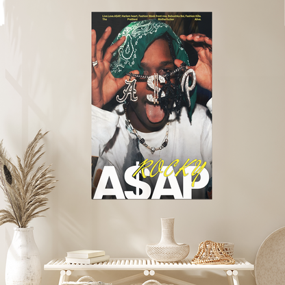 ASAP Rocky Album Cover Poster, One Sheet Wall Size 24''x36''