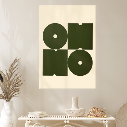 OH NO Poster Green Retro Typography Print Funny Wall Art Modern Minimalist Home Decor