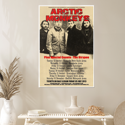Music Poster- Arctic Monkeys The Strypes 2013 Tour Poster Size 24''x36''