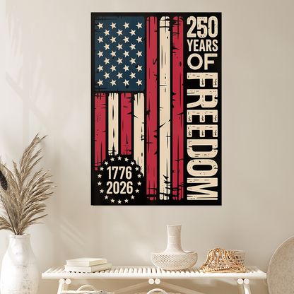 250 Years Semiquincentennial USA Map Poster | Rolled Poster