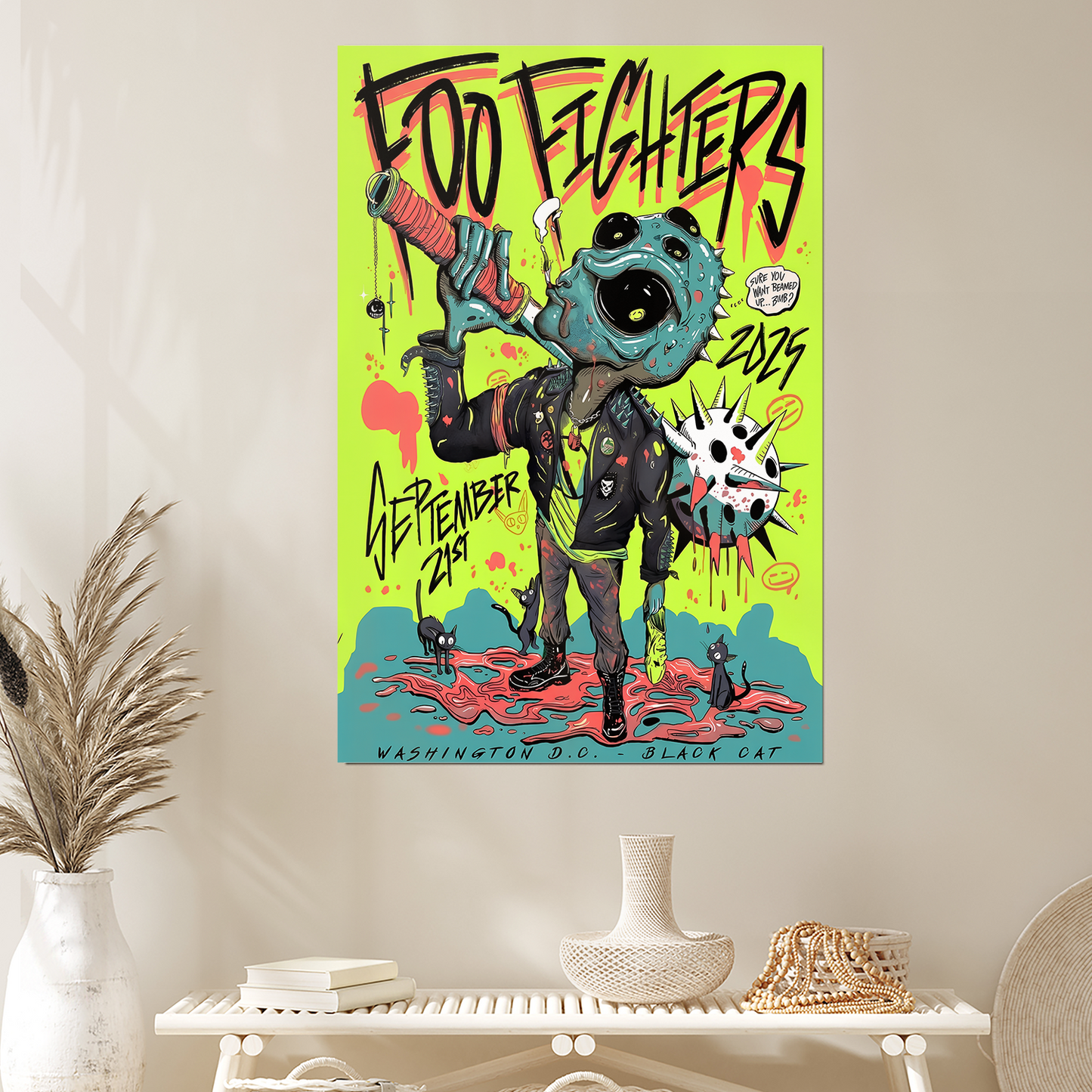 Music Poster Foo Fighters Washington DC Poster September 21 2025 Black Cat Show Size 24''x36''