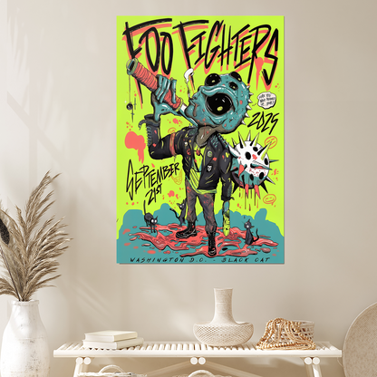 Music Poster Foo Fighters Washington DC Poster September 21 2025 Black Cat Show Size 24''x36''