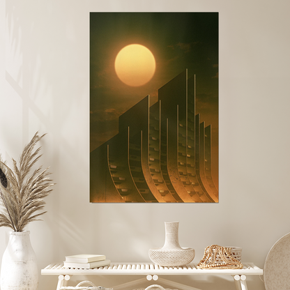 Sci-Fi Futurism Art Industrial Architecture Brutalist Poster Banana Print
