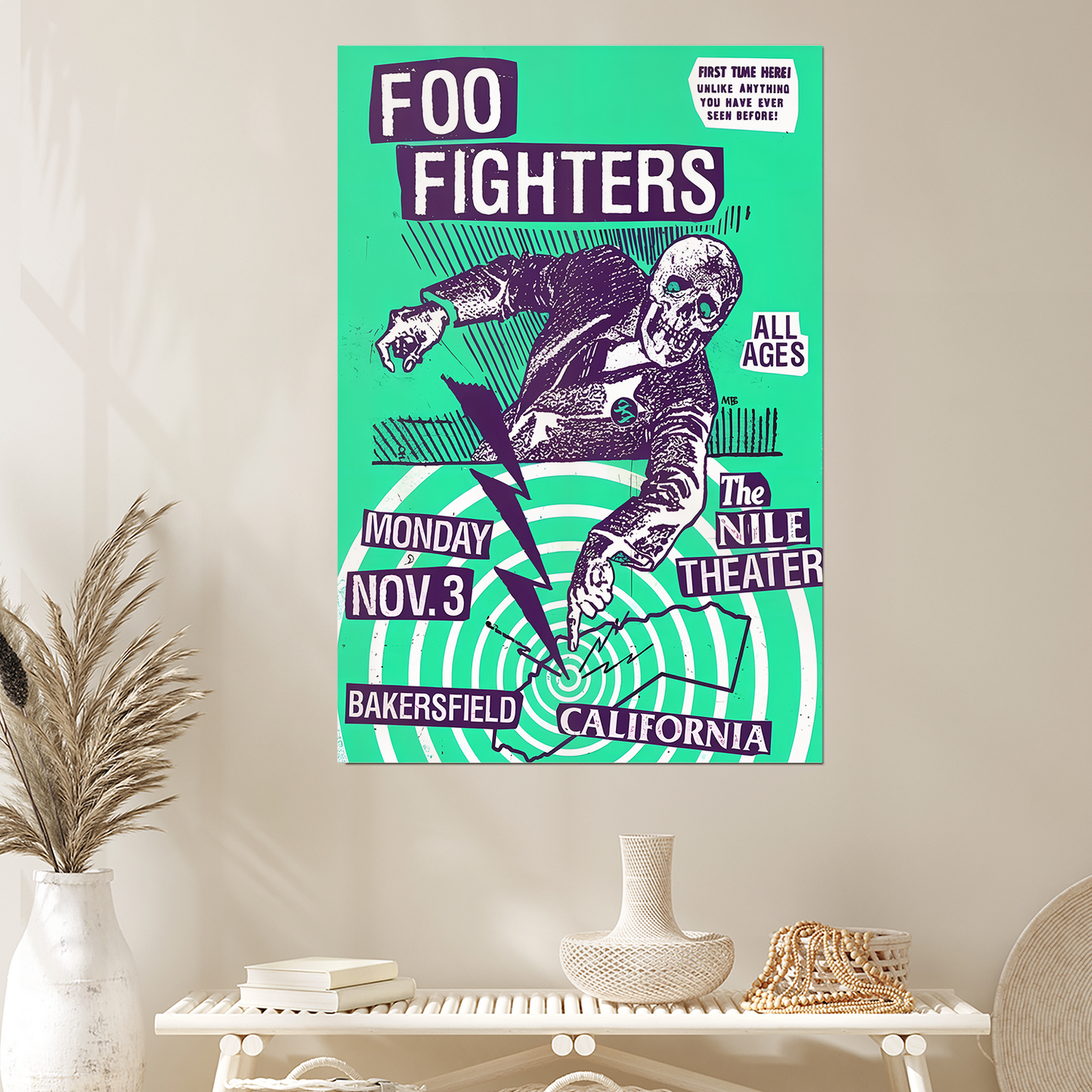 Foo Fighters Bakersfield CA Nov 3 2025 Poster Size 24''x36''