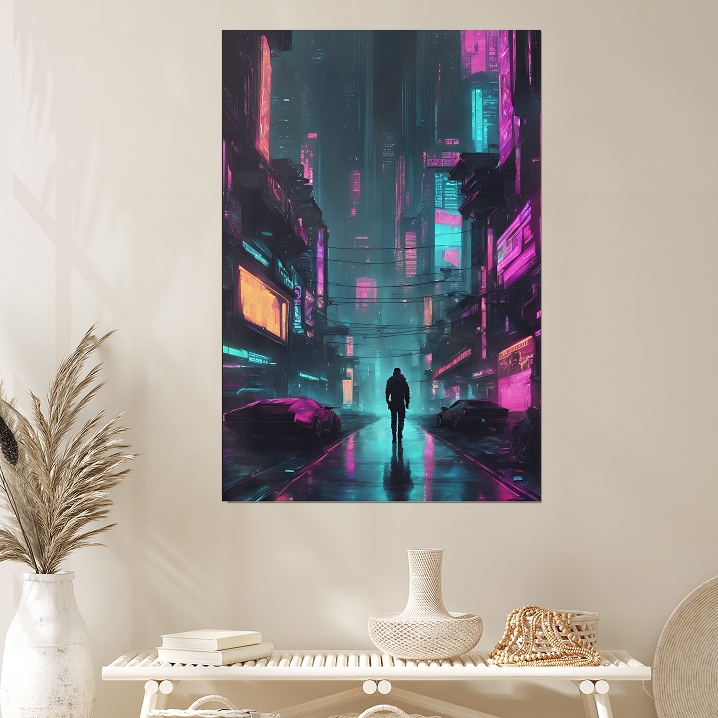 Cyberpunk World Poster | Futuristic Sci-Fi Wall Art