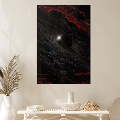 Black Hole Framed Poster, Deep Space Giclée Art Print