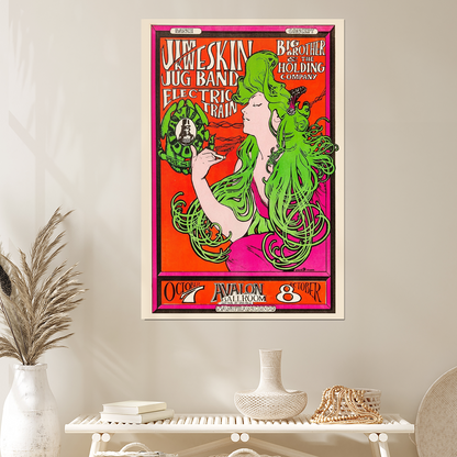 1966 JANIS JOPLIN Concert Wall Art Poster Poster Size 24''x36''