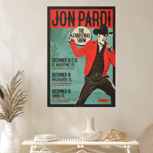Jon Pardi Christmas Show Florida Size 24''x36''