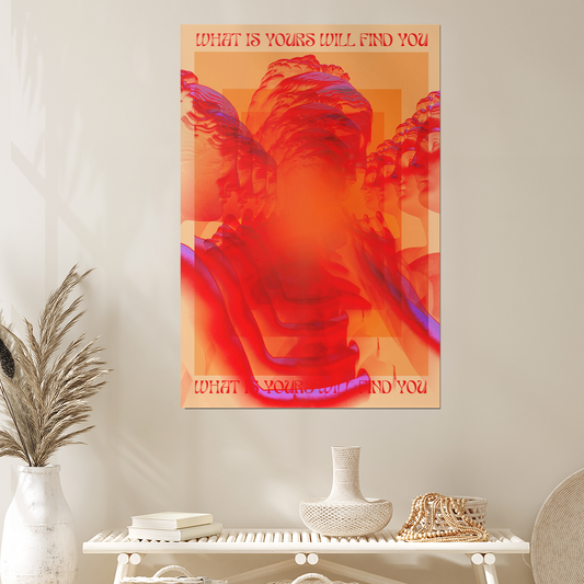 HOme Decor- Vintage Affirmation Poster, 70s Poster Size 24''x36''