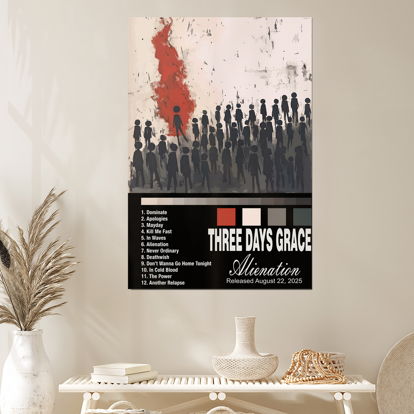Three Days Grace - Alienation Album Poster, One Sheet Wall Size 24''x36''