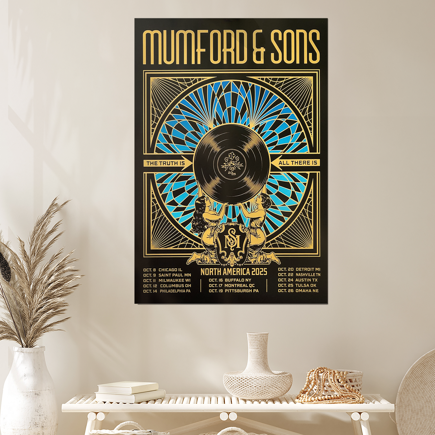 Mumford & Sons 2025 Tour Poster Size 24''x36''
