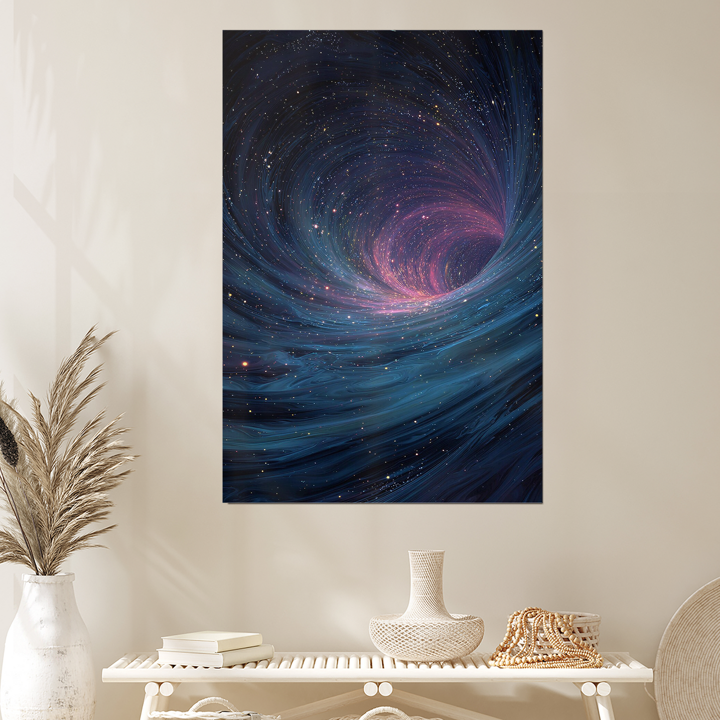 Wormhole Poster, Space Tunnel Print, Theoretical Physics Art, Digital Sci-Fi Decor