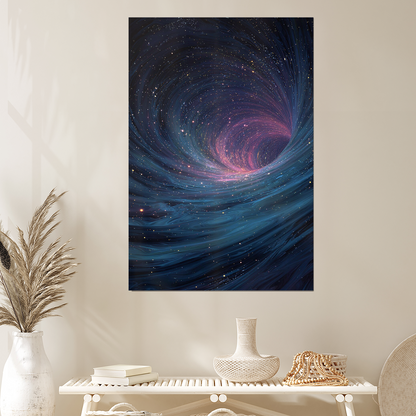 Wormhole Poster, Space Tunnel Print, Theoretical Physics Art, Digital Sci-Fi Decor