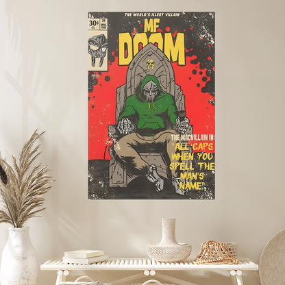 MF DOOM Poster Hip-hop Rapper Poster Art Bedroom Decor Size 24''x36''