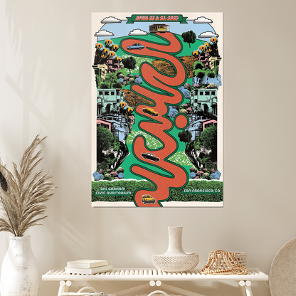 Phish in San Francisco, CA on Apr 22-23, 2025 Tour Poster Size 24''x36''