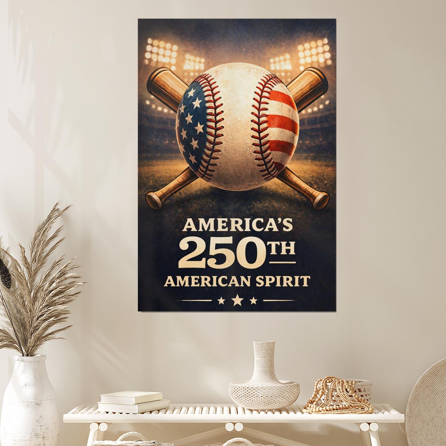 America 250 (1776–2026) Art Deco Poster – Elegant Patriotic Independence Print