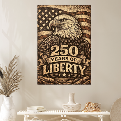 America 250 (1776–2026) Pop Art Patriotic Poster – Bold Independence Anniversary Print
