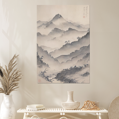 Transitional Landscape, Passage II Wall Art Print, Conceptual Digital Poster