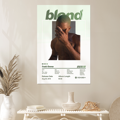 Frank Ocean Blond Music Poster Room Bedroom Aesthetic Home Decor  Size 24''x36''