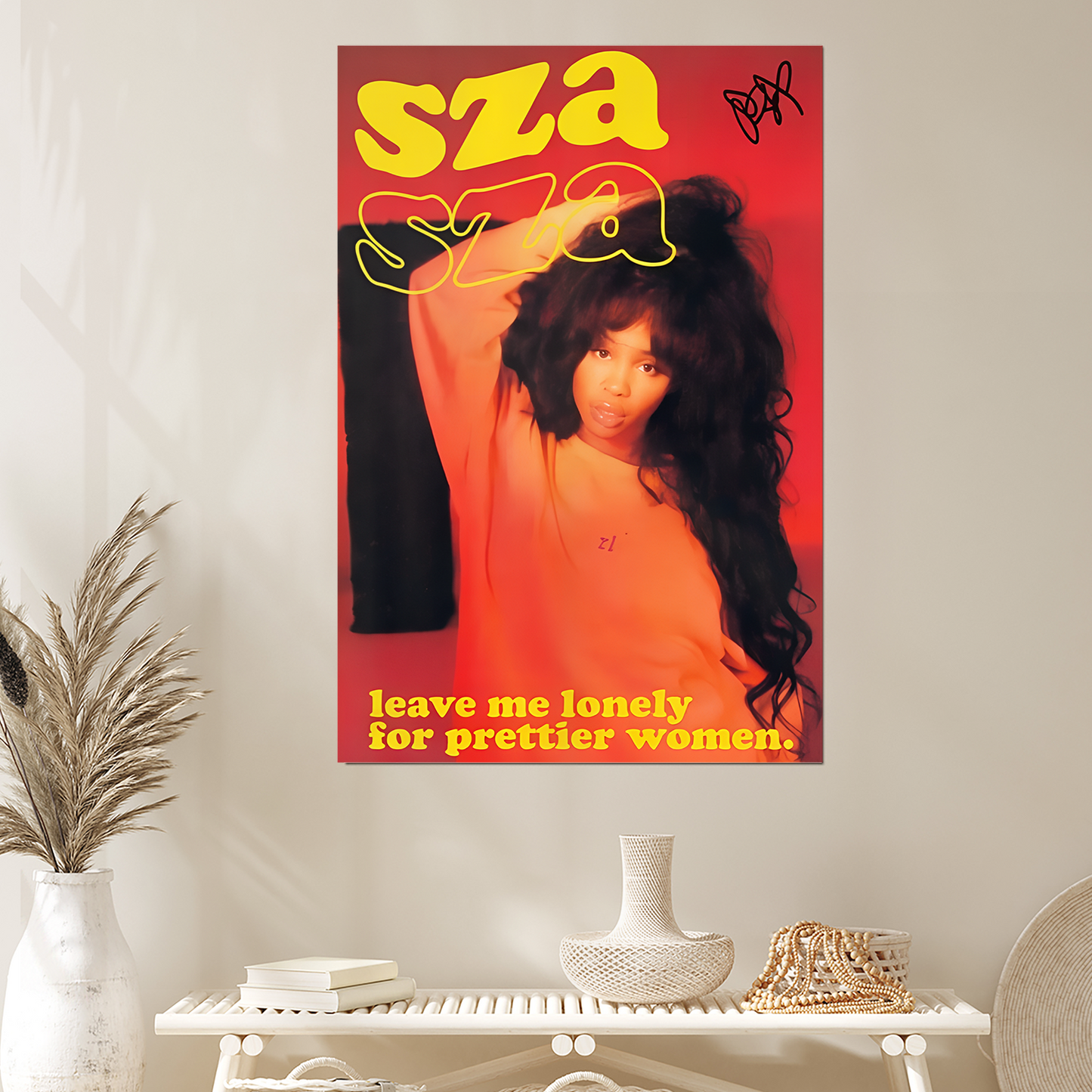 SZA Poster - Leave Me Lonely Poster, One Sheet Wall Size 24''x36''