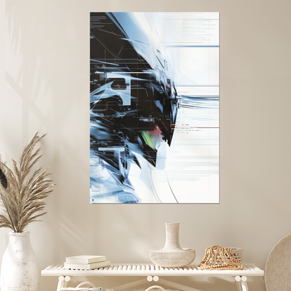 Futuristic Mecha Poster, Cyberpunk Art Print, Sci-Fi Wall Art