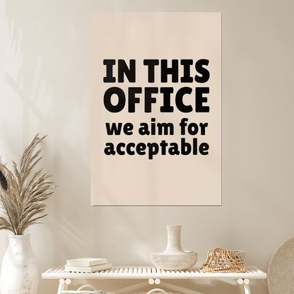 Sarcastic Motivational Office Poster, In This Office Humor Print, Sarcasm Quotes for Work Humor Poster, Funny Teamwork Wall Art
